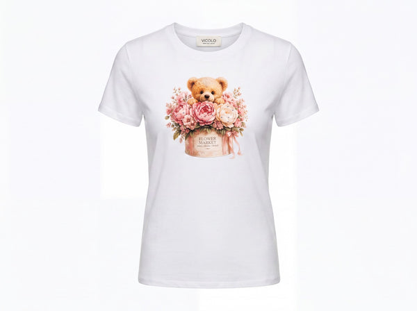 T-Shirt Teddy Flowers - Vicolo