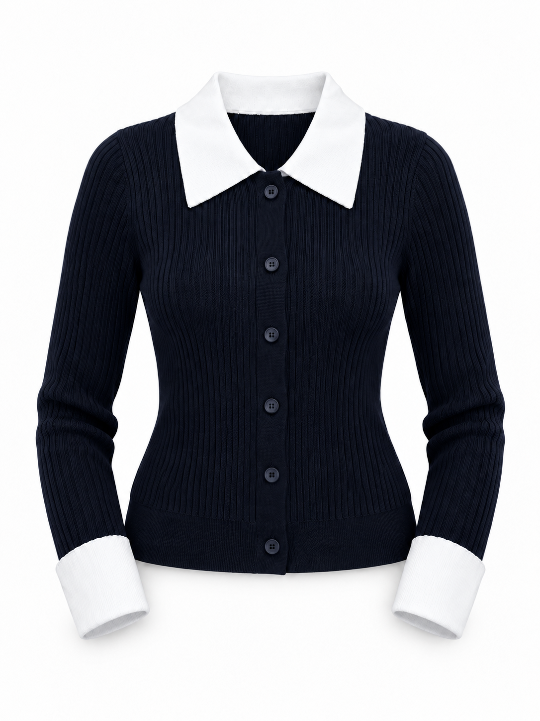 Pullover manica lunga dettagli bianco - Mar de Margaritas