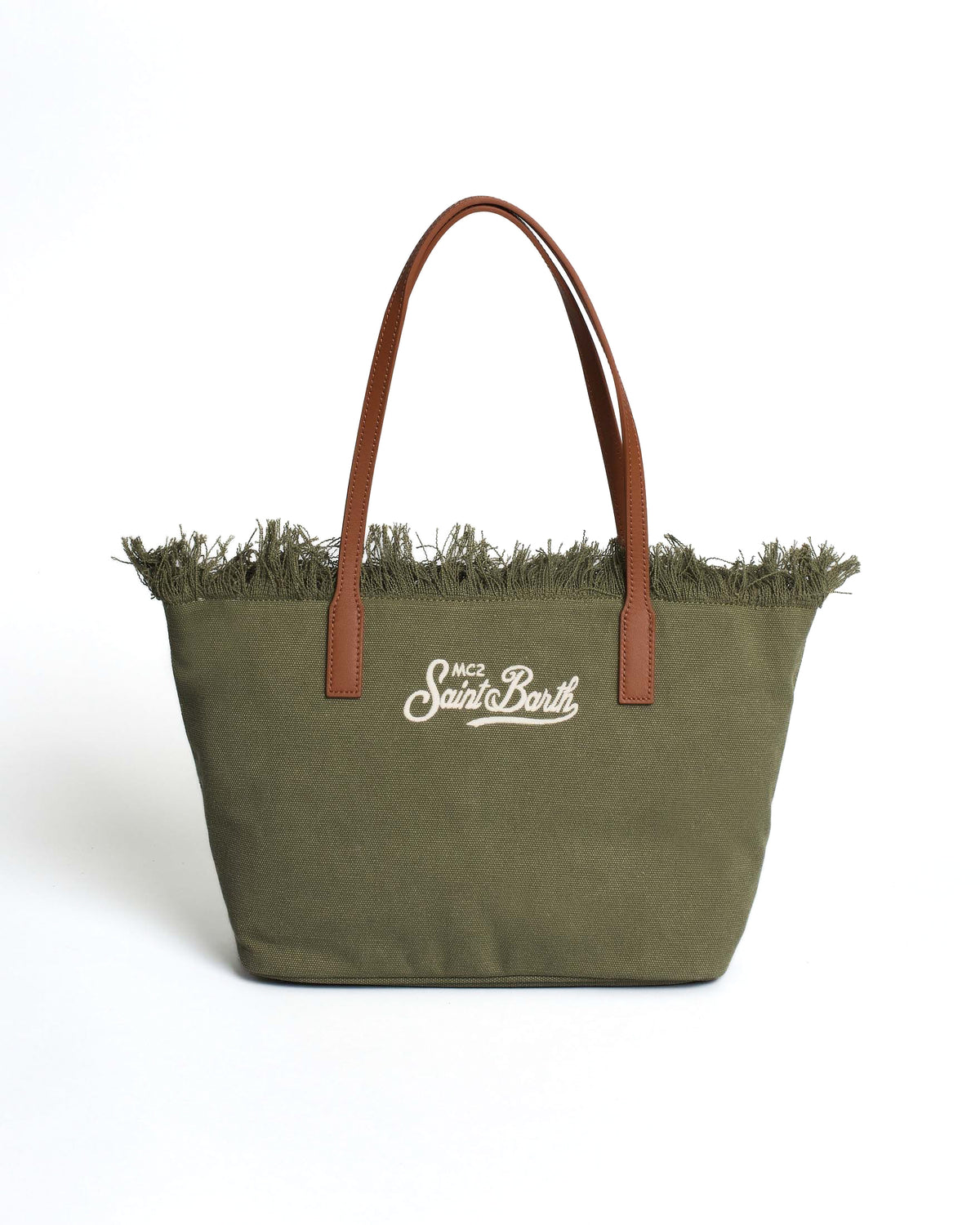 Borsa City bag Frange Verde - Saint Barth