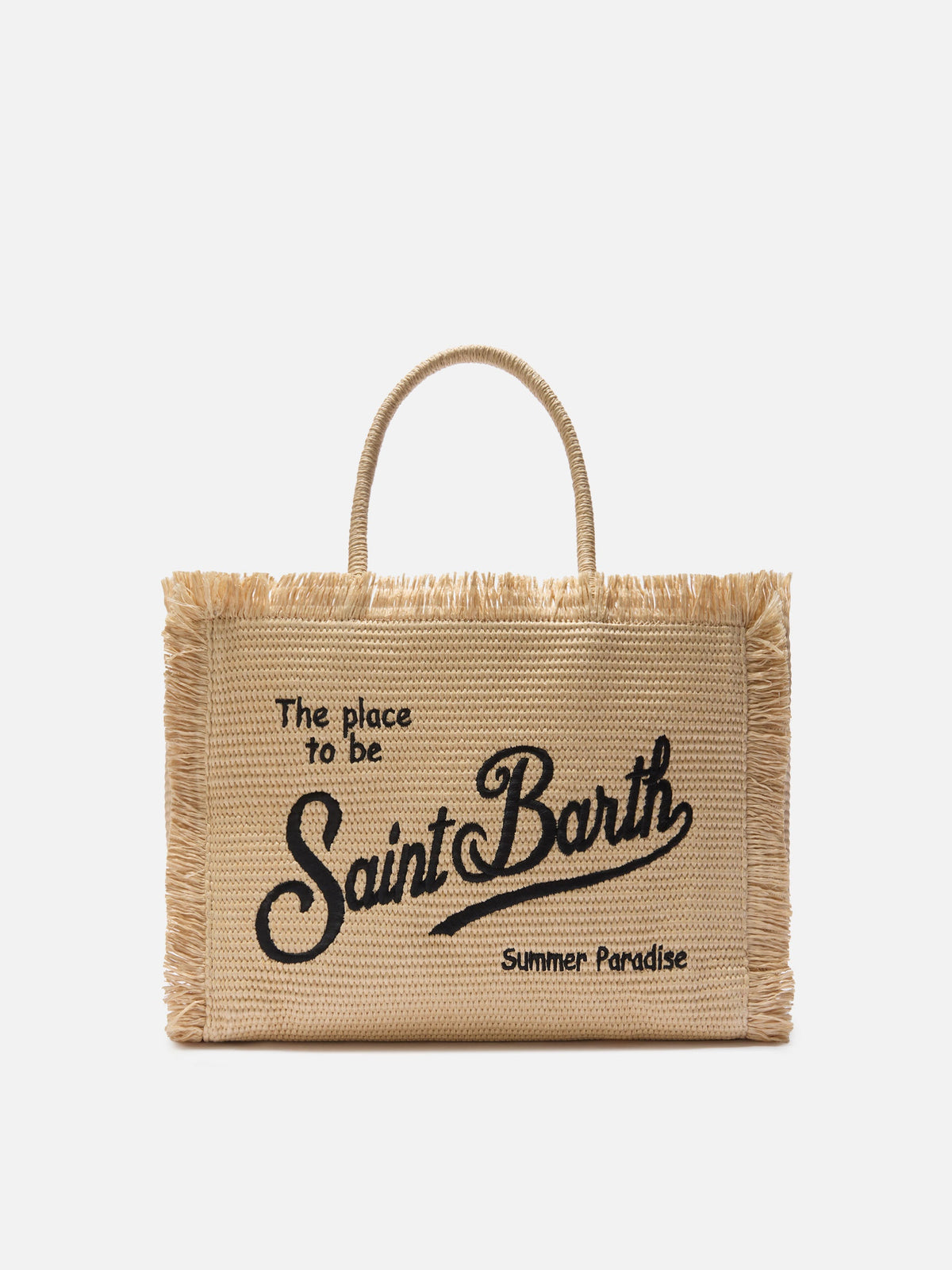 Borsa Vanity Scritta Nera - Saint Barth