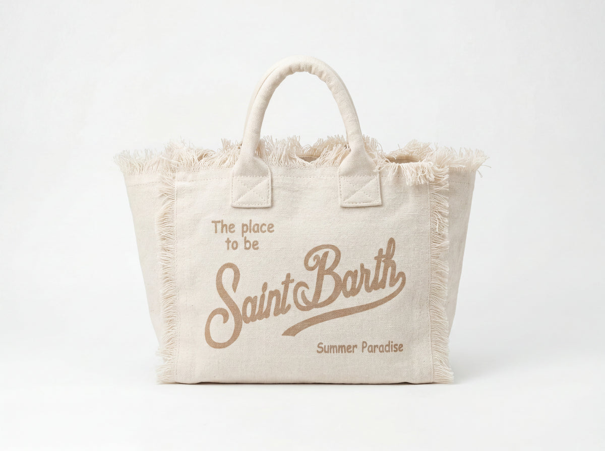Borsa Colette Linen beige - Saint Barth
