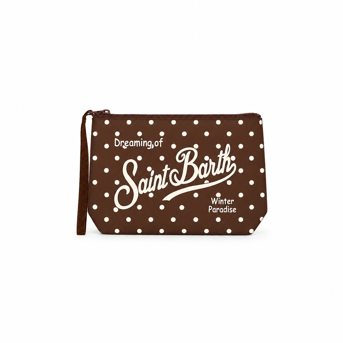 Pochette Marrone Pois - Saint Barth