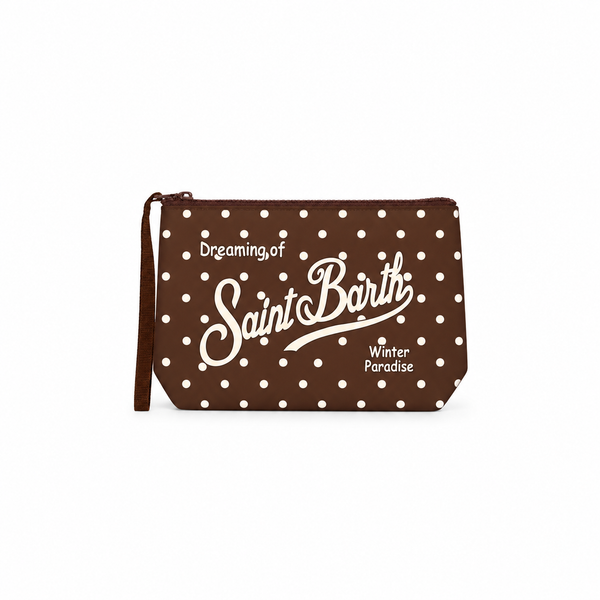 Pochette Marrone Pois - Saint Barth