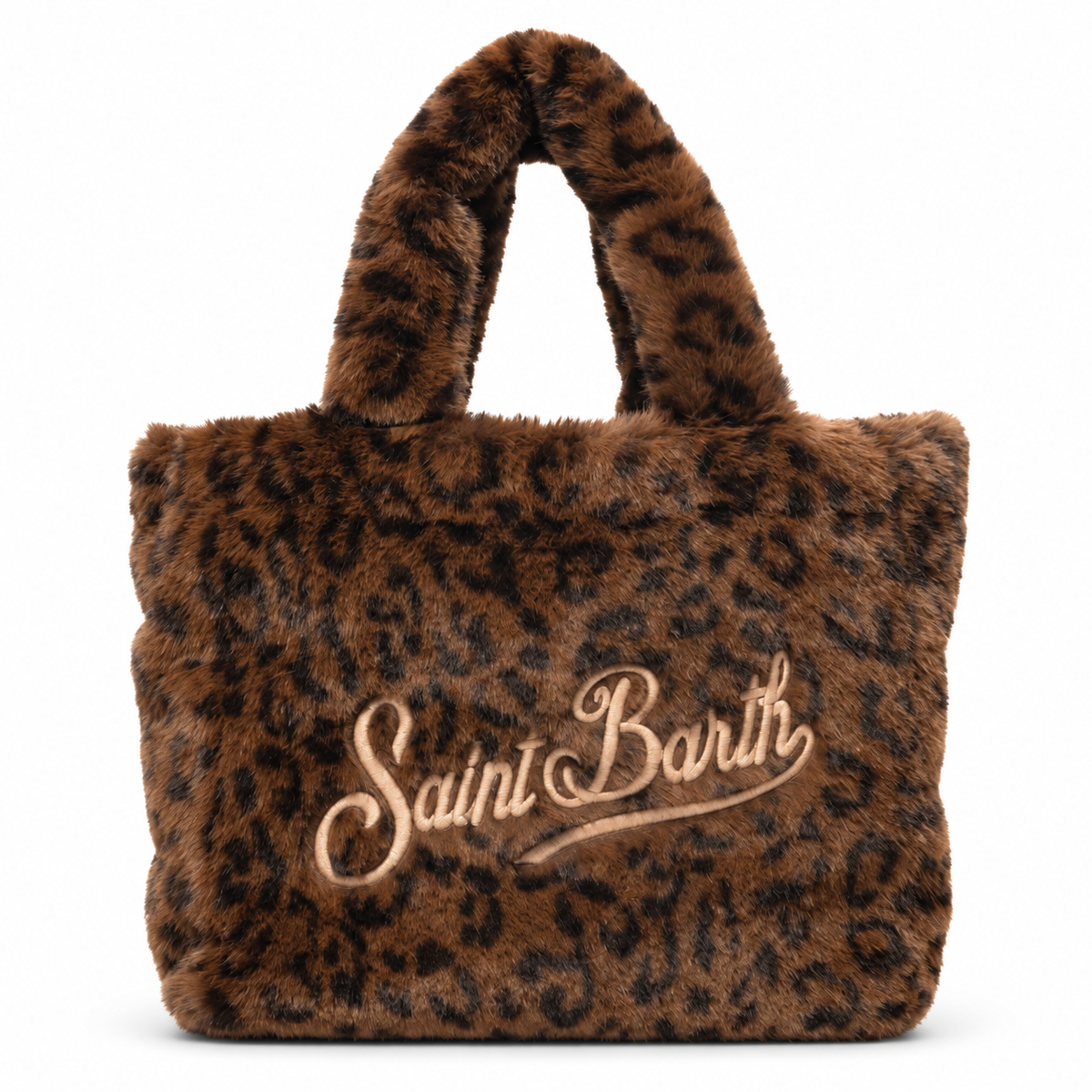 Borsa mini vanity pelliccia leopardata - Saint Barth