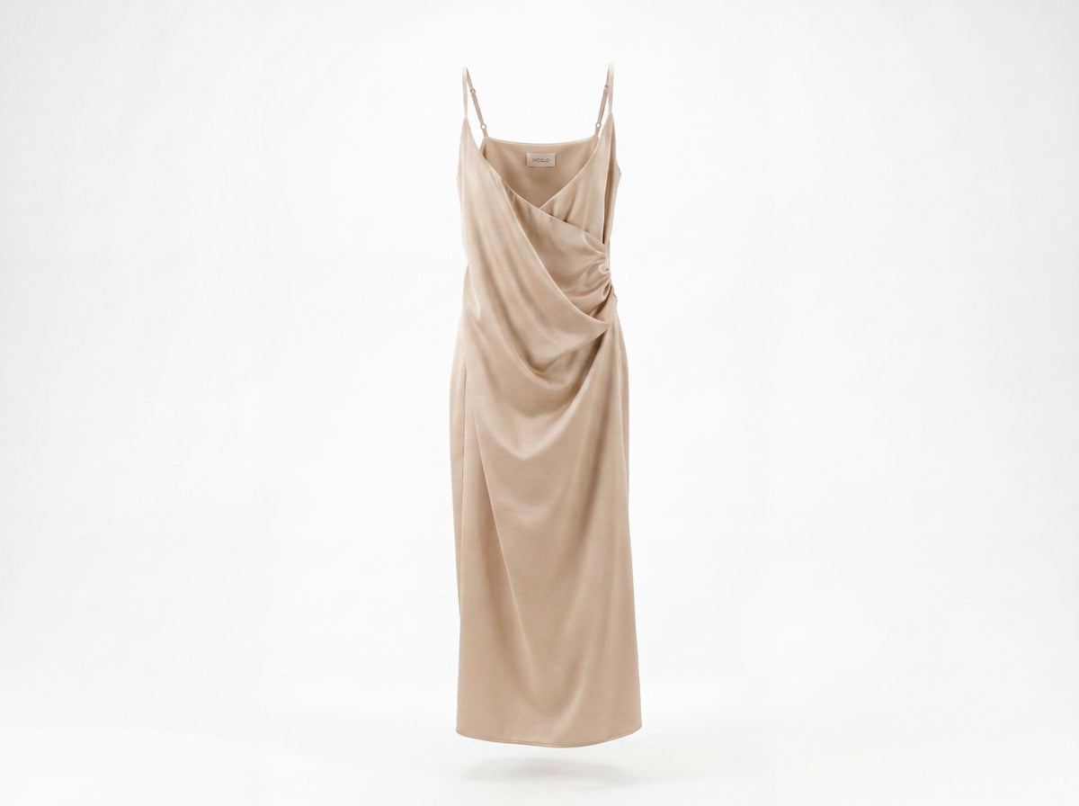 Abito  Satin Arriccio Laterale - Vicolo