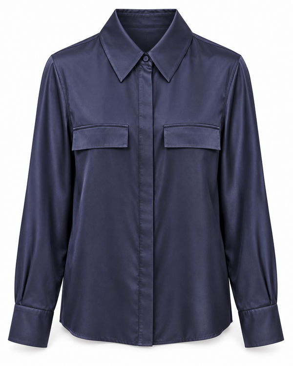 Camicia Regular con abbottonatura nascosta - Mar de Margaritas