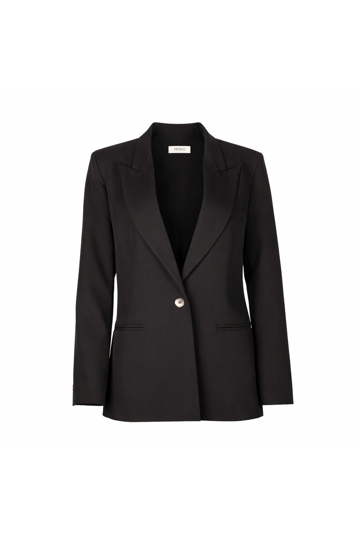 Giacca Vicolo - Tailleur Nero Monobottone - immagine 1