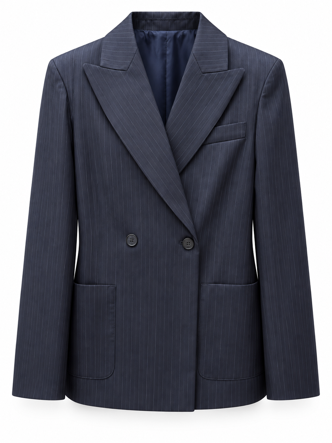 Giacca Doppio petto Gessata blu - Vicolo