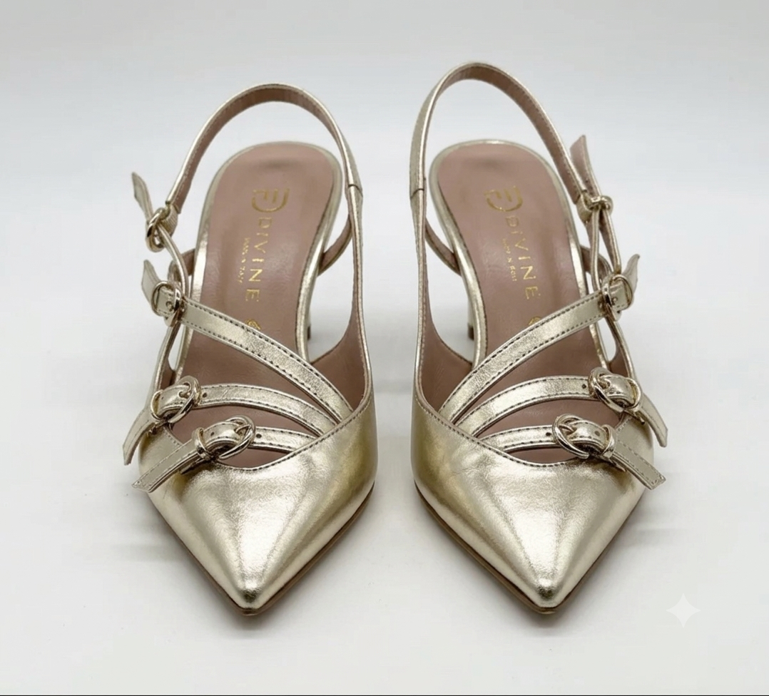 Scarpe slingback platino - Divine Follie