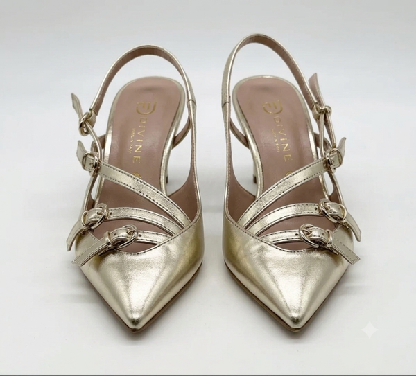 Scarpe slingback platino - Divine Follie