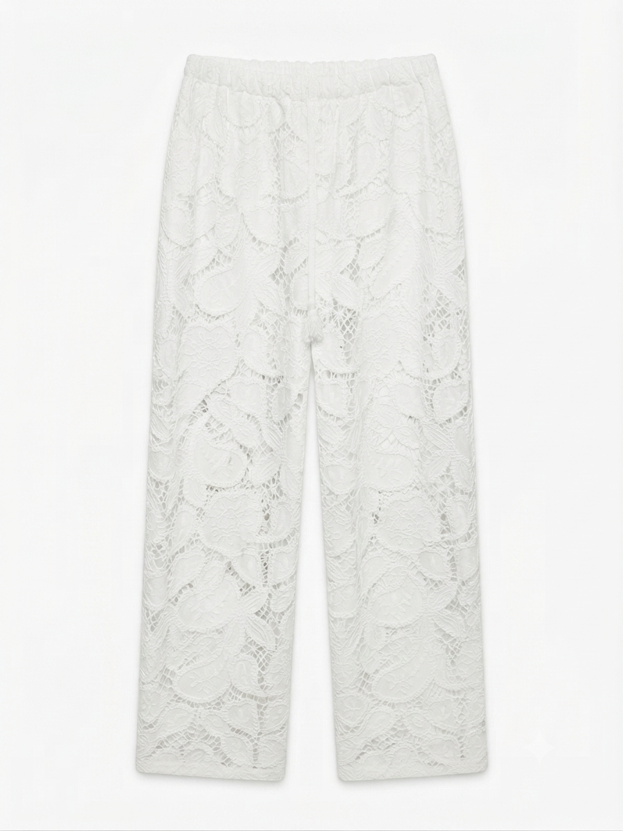 Pantalone Macrame Bianco -  Tensione In