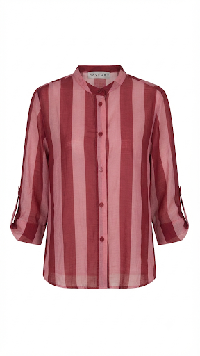 Camicia Righe Rosa Rossa - Haveone
