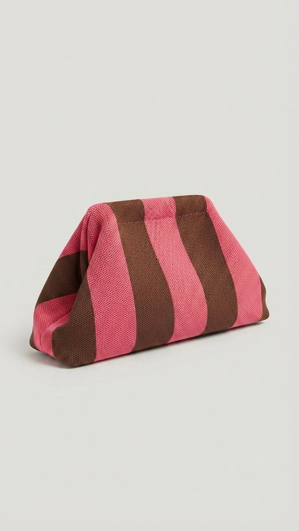 Pochette Pelle Rosa Marrone - Mela D'oro