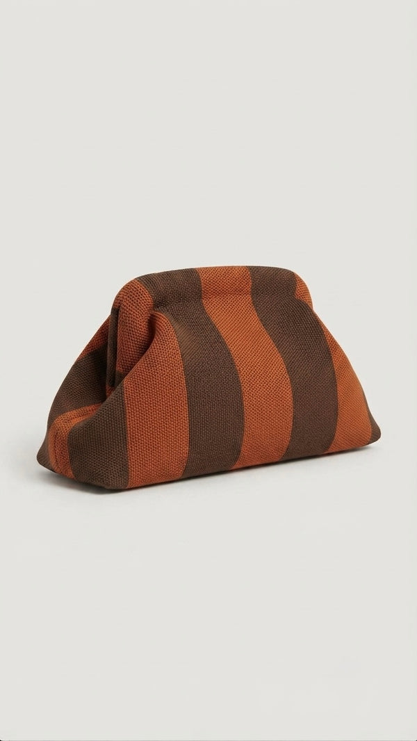 Pochette Pelle Arancio Marrone - Mela D'oro