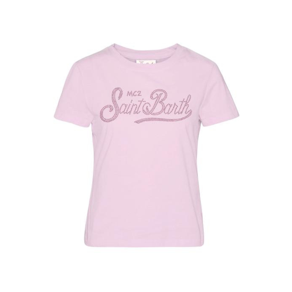T- Shirt Strass Rosa - Saint Barth