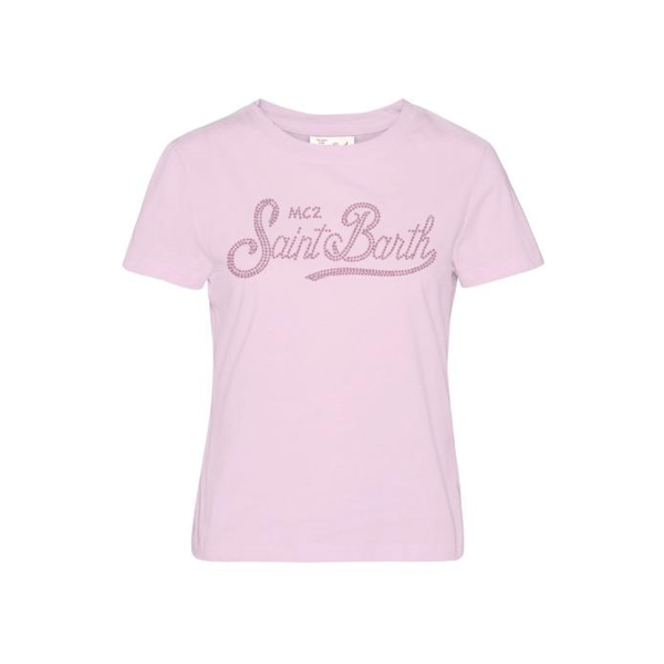 T- Shirt Strass Rosa - Saint Barth
