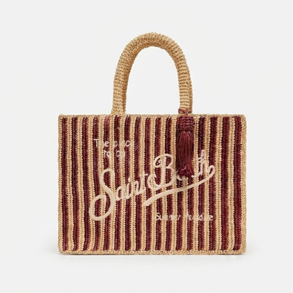 Borsa Colette Raffia Strisce - Saint Barth