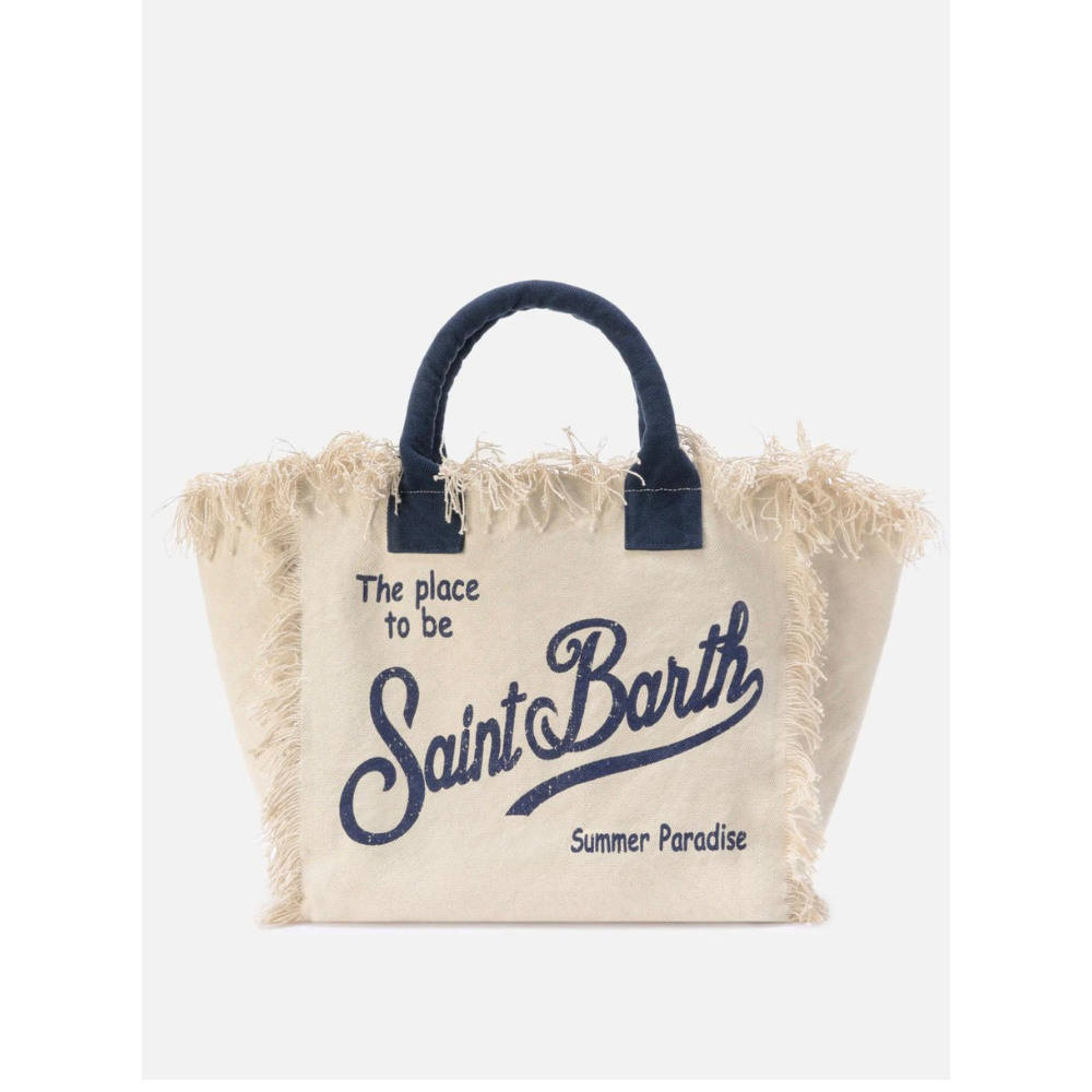 Borsa Vanity scritta blu - Saint Barth