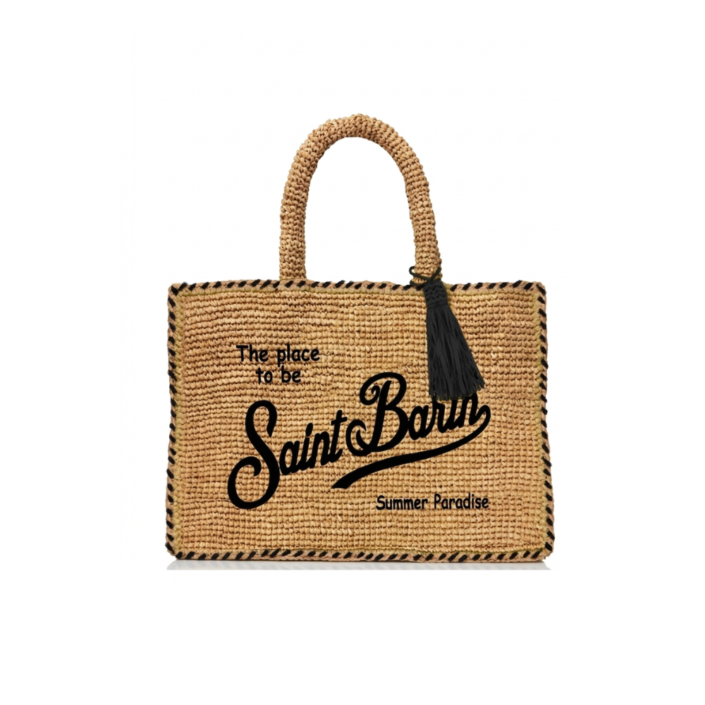 Borsa Colette Raffia Nero - Saint Barth - immagine 1