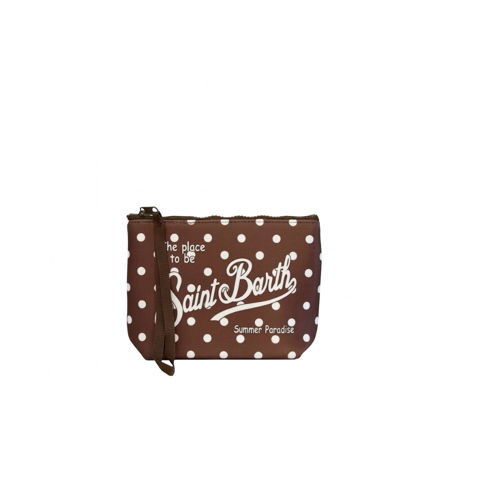 Pochette Aline Marrone Pois - Saint Barth - immagine 1