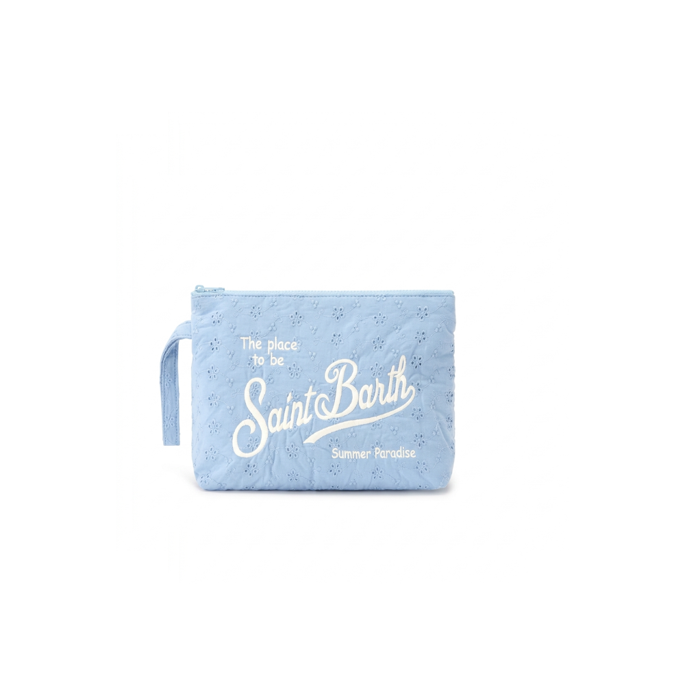 Pochette Sangallo Cotone Celeste - Saint Barth - immagine 1