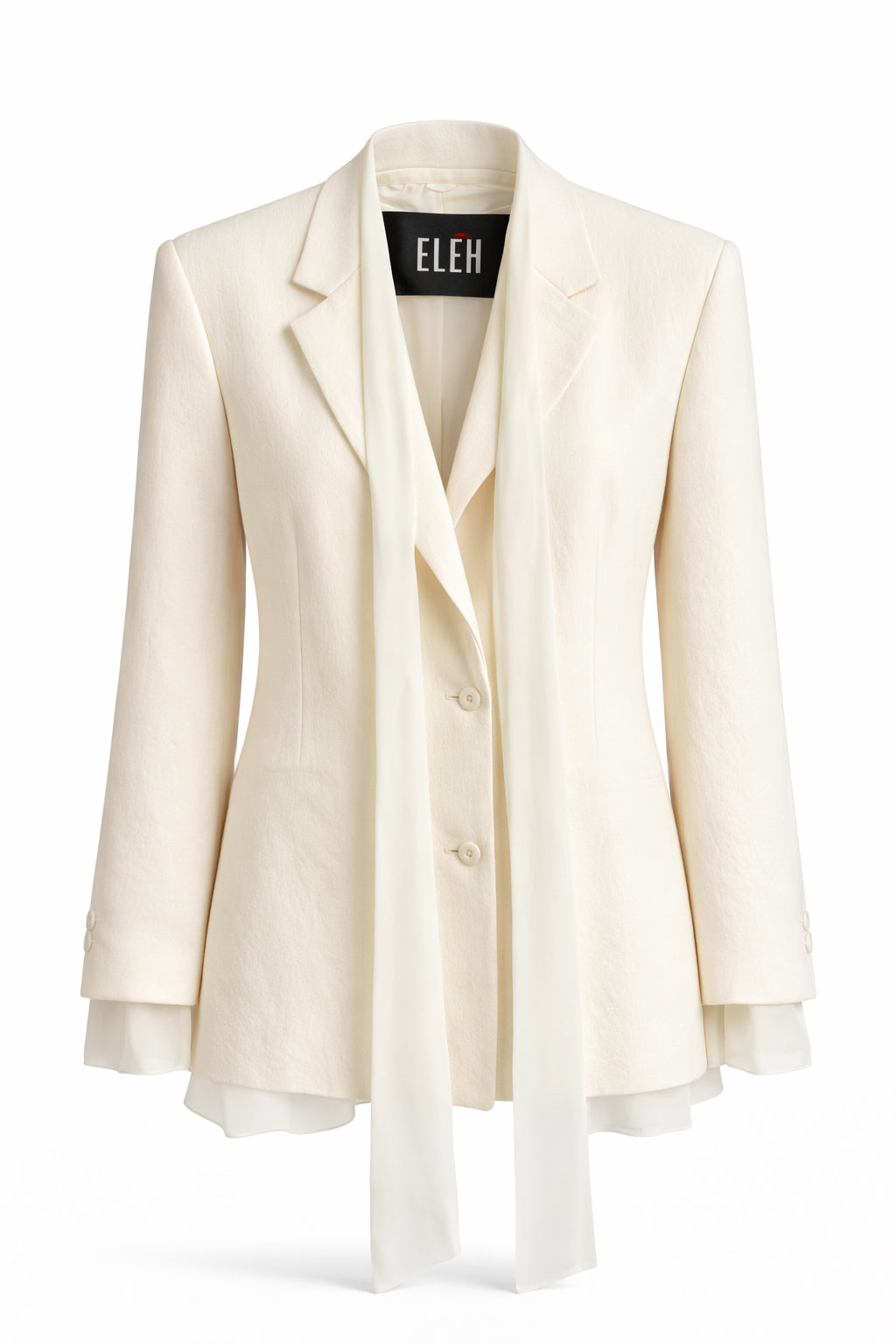 Blazer Sartoriale con Sciarpa in Chiffon ELEH - immagine 1